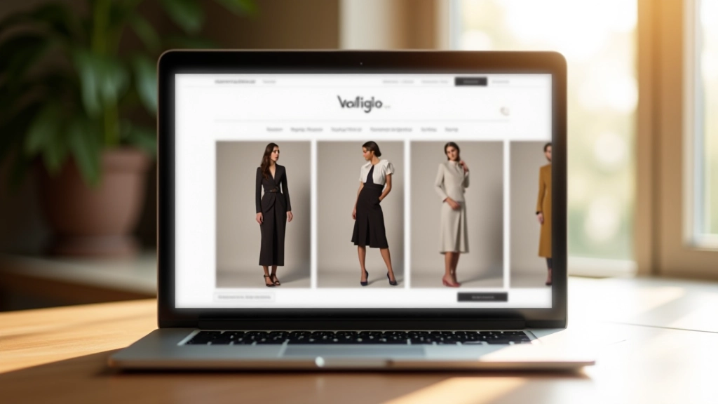 Lookbook digitale interattivo con collezione di moda, fotografia professionale e layout elegante su schermo