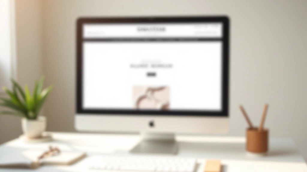 Sito web di lusso con ampi spazi bianchi e un singolo prodotto in primo piano su sfondo minimalista