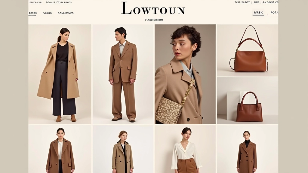 Vetrina prodotti luxury con estetica minimalista